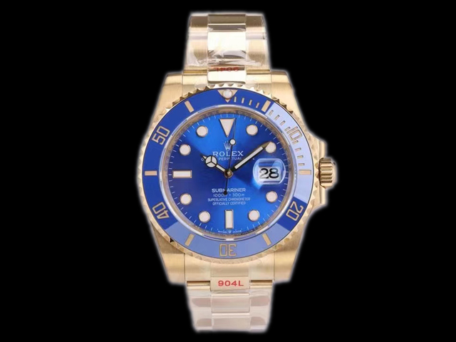 Yellow Gold 41mm Rolex Submariner 126618LB 3235 Blue Dial RL-20506