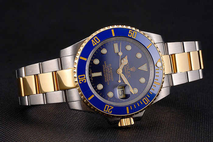 Two Tone 40mm Submariner 116613 Blue Dial RL728