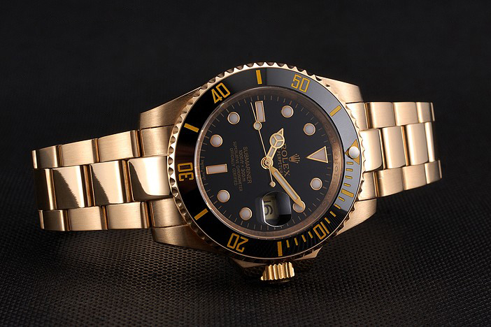 Yellow Gold 40mm Submariner 116618 Black Dial RL754