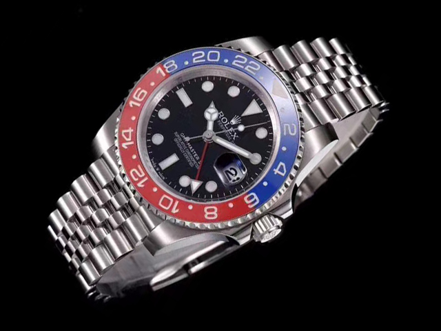 40mm GMT Master II 126720 Pepsi Steel Black Dial Jubilee RL1118