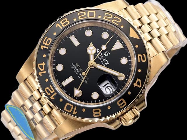 Yellow Gold 40mm GMT Master II 126718 Steel Jubilee Black Dial RL1121