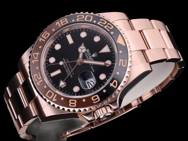 Rose Gold 40mm GMT Master II 126715 Black Dial RL1197