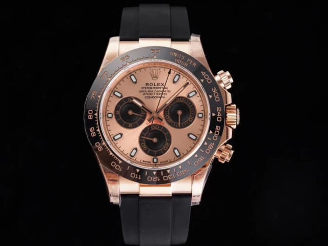 Rose Gold 40mm Rubber Strap Daytona 116515 4130 Rose Gold Dial RL-21009