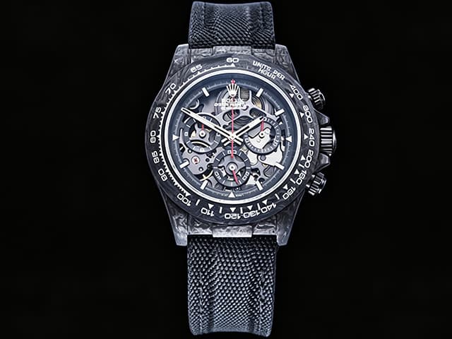40mm Daytona 4130 DIW Forged Carbon White Skeleton RL-26063