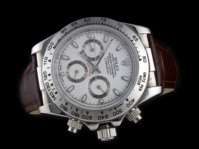 40mm Leather Strap Daytona 11650 White Dial RL858