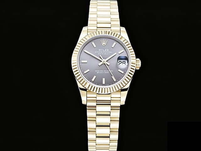 Yellow Gold 31mm Datejust 278278 2824 Grey Dial 904L President RL-26022