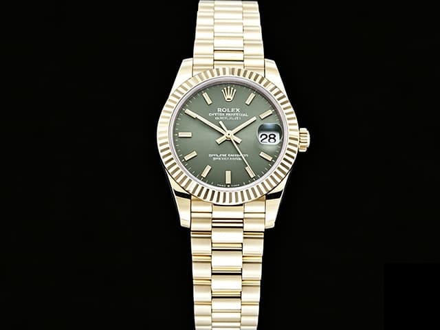 Yellow Gold 31mm Datejust 278278 2824 Green Dial 904L President RL-26023