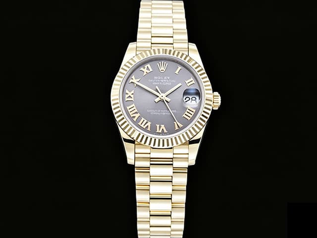 Yellow Gold 31mm Datejust 278278 2824 Grey Dial 904L President RL-26024