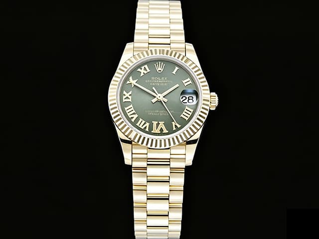 Yellow Gold 31mm Datejust 278278 2824 Green Dial 904L President RL-26026