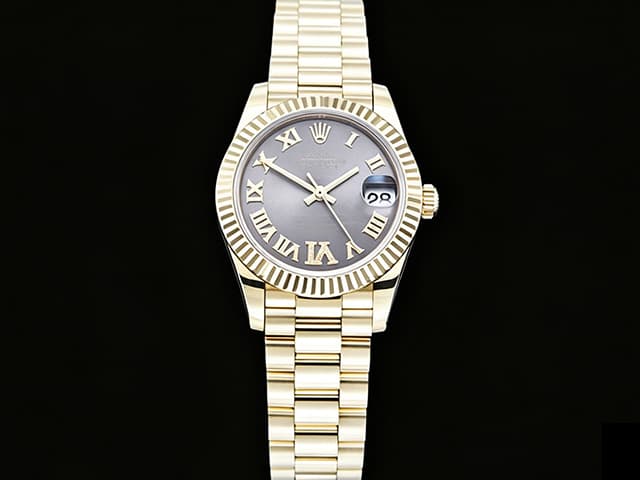Yellow Gold 31mm Datejust 278278 2824 Grey Dial 904L President RL-26027