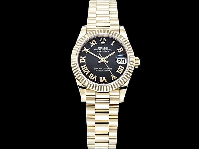 Yellow Gold 31mm Datejust 278278 2824 Black Dial 904L President RL-26044