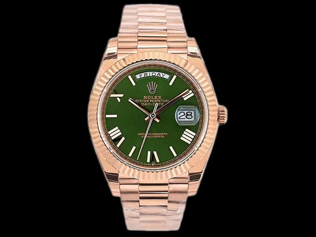 Rose Gold 40mm Daydate President 228238 3235 Green Dial RL-24003