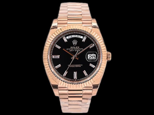 Rose Gold 40mm Daydate President 228238 3235 Black Dial RL-24012