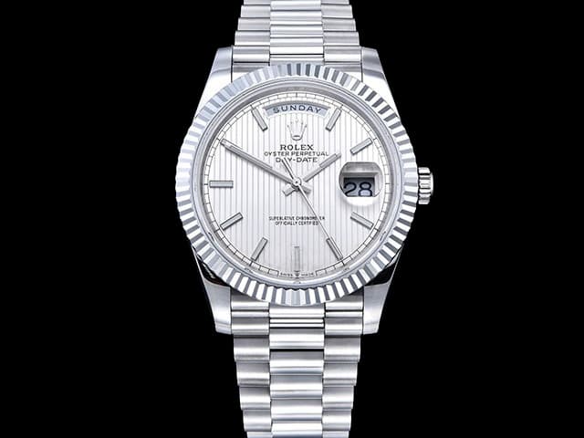 40mm Daydate President 228236 3235 Silver Striped Dial RL-24078