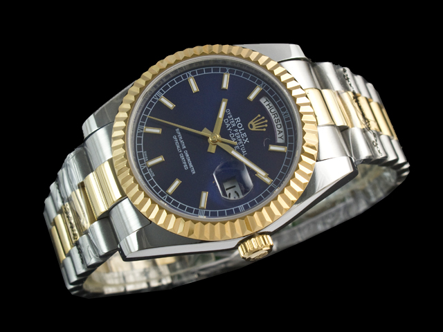 Two Tone 36mm Day date 118239 Blue Dial Steel RL660