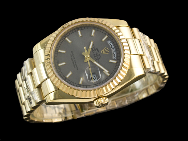 Yellow Gold 36mm Day date 118238 Grey Dial Steel RL664