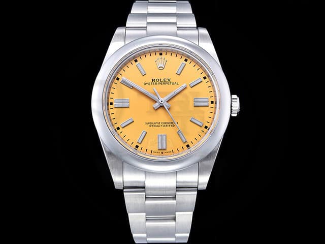 41mm Oyster Perpetual 3230 Steel 124300 904L Yellow Dial RL-24215