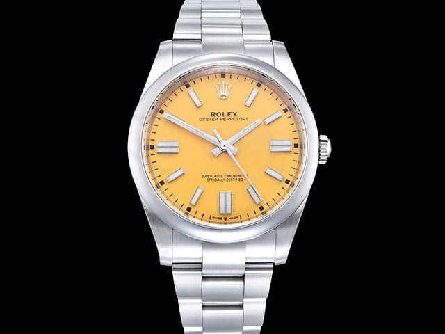 41mm Oyster Perpetual 3230 Steel 124300 Yellow Dial RL-25174