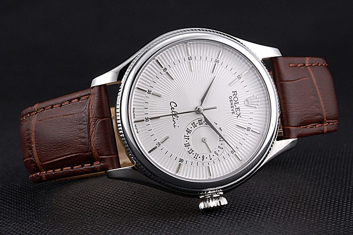 39mm Leather Strap Cellini Date 50519 White Dial RL695