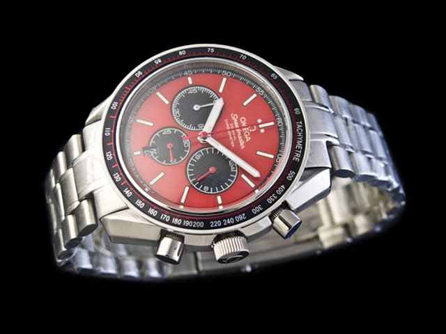 45mm Speedmaster Racing Quartz Chronograph Steel Red Dial OM389