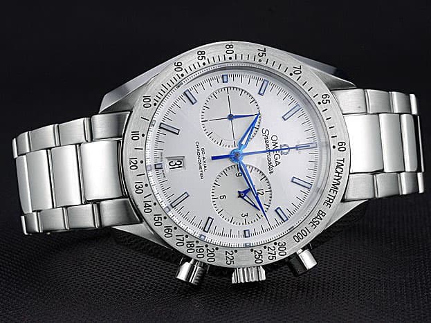 45mm Speedmaster 57 Quartz Chronograph Steel White Dial OM425