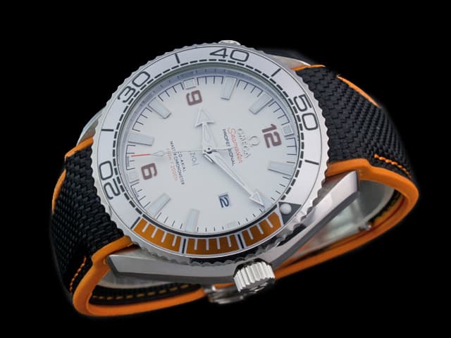 43mm Rubber Strap Seamaster Planet Ocean 600m Automatic White Dial OM528