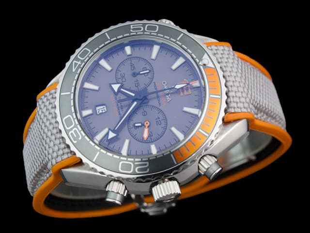 43mm Rubber Strap Seamaster Planet Ocean 600m Quartz Chronograph Grey Dial OM534