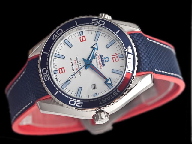 45mm Rubber Strap Seamaster Planet Ocean 36th Americas Cup Limited Edition White Dial OM622