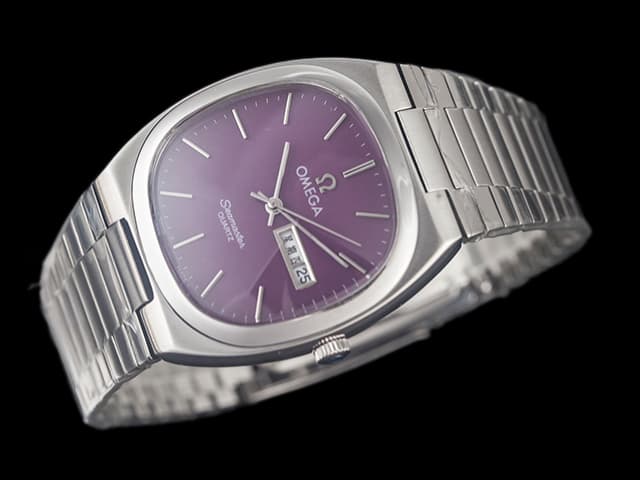 35mm Seamaster Square Unisex Steel Purple Dial OM627