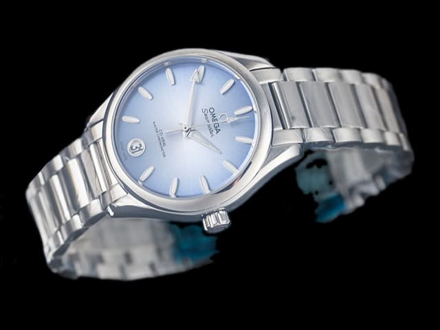 33mm Aqua Terra Quartz Lady Steel Light Blue Dial OM638