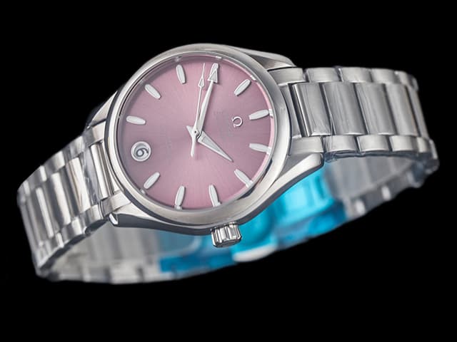 33mm Aqua Terra Quartz Lady Steel Purple Dial OM642