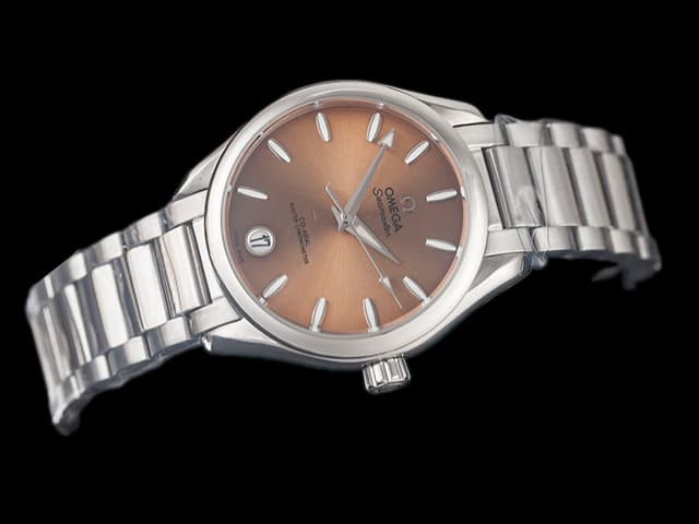 33mm Aqua Terra Quartz Lady Steel Brown Dial OM643