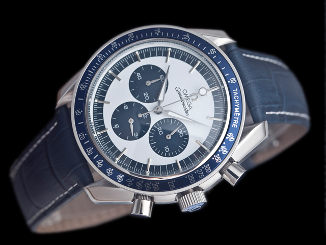 45mm Speedmaster Moonwatch Ck2998 Blue Panda Limited Edition Quartz Chronograph OM648