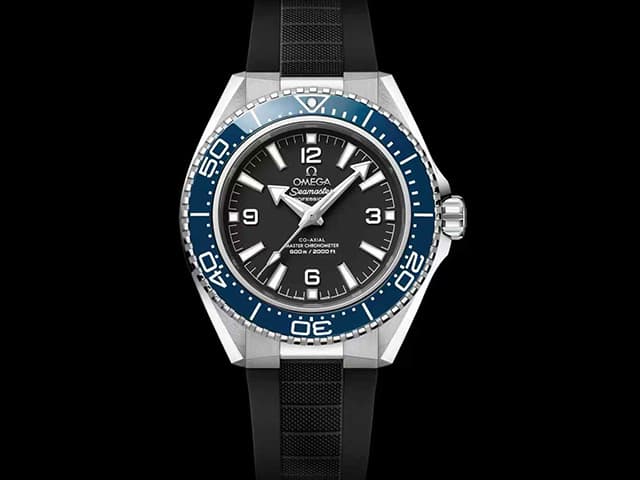 46mm Rubber Strap Seamaster Planet Ocean 600M Automatic Steel Black Dial OM701