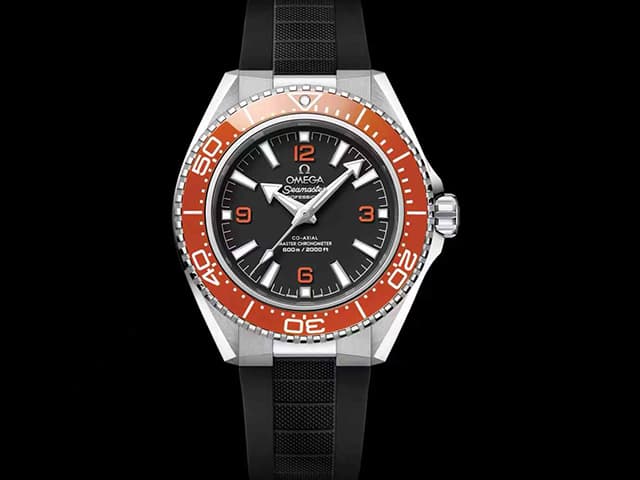 46mm Rubber Strap Seamaster Planet Ocean 600M Automatic Steel Black Dial OM703