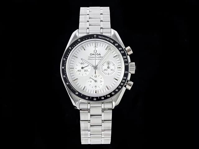 43mm Speedmaster MoonWatch Steel 3861 Hand wound White Dial OMG-22001