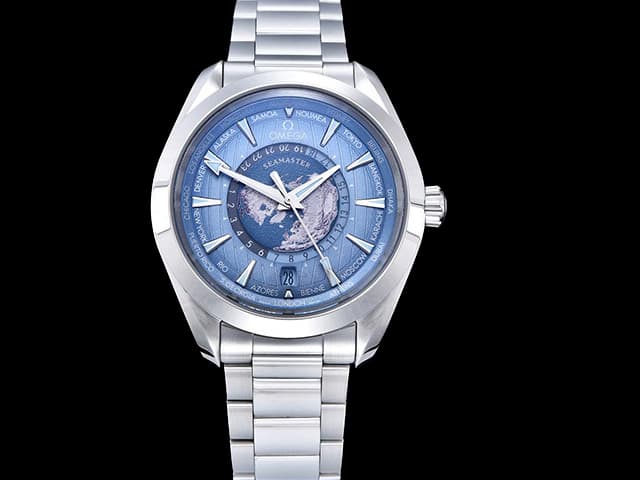 43mm Aqua Terra GMT Worldtimer 8938 Blue Dial Steel OMG-24011