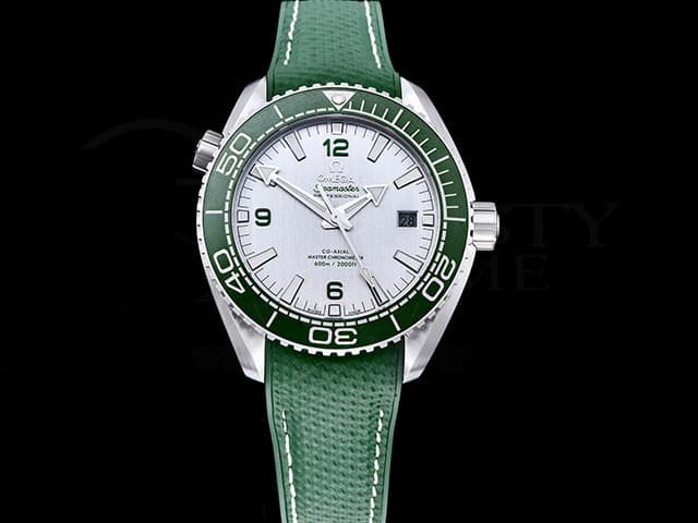 43.5mm Rubber Strap Seamaster Planet Ocean 600M 8900 White OMG-24042