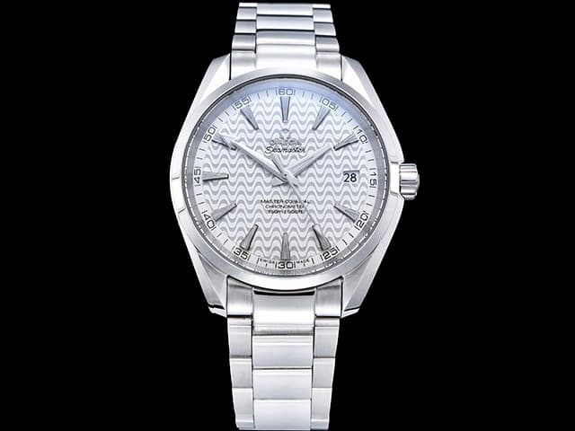 40mm Aqua Terra 8500 White Wavy Dial Steel OMG-25003