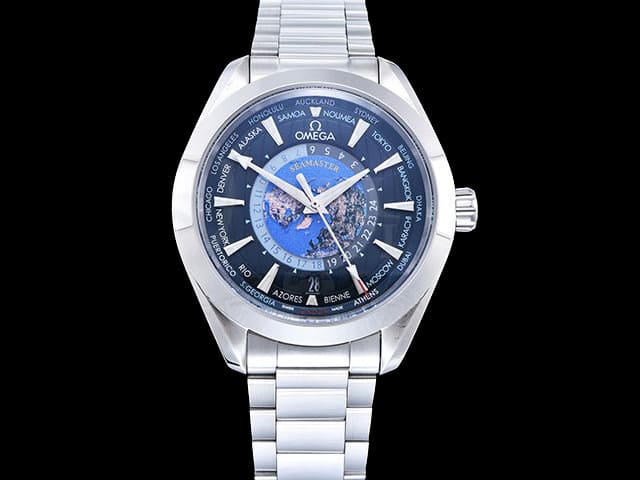 43mm Aqua Terra GMT Worldtimer 2836 Blue Dial Steel OMG-25041