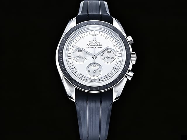 43mm Rubber Strap SpeedMaster MoonWatch Handwind 3861 Steel White Dial OMG-26011