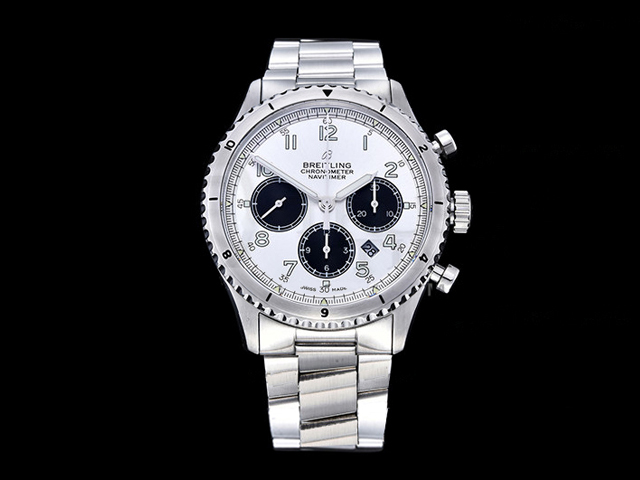 43mm Navitimer 8 B01 Chronograph 7750 White Dial Steel BL-21022