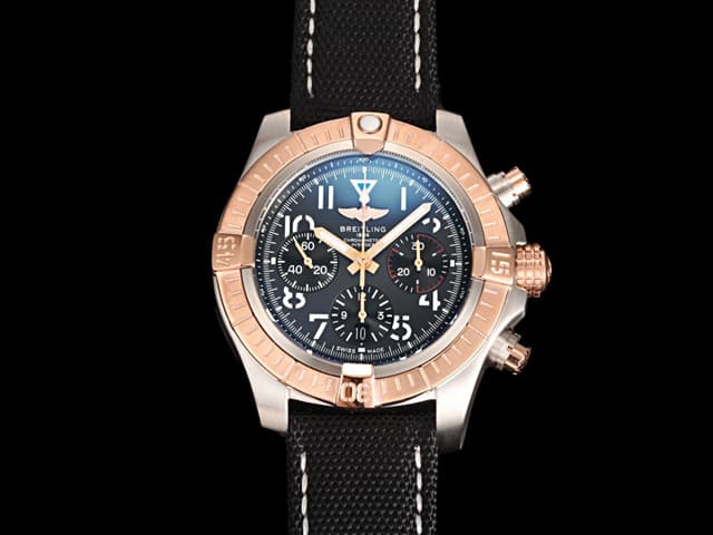 Two Tone 45mm Leather Strap Avenger B01 7750 Automatic Chronograph BL-24002