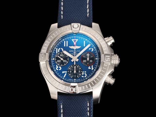 45mm Leather Strap Avenger B01 7750 Automatic Chronograph Blue BL-24003