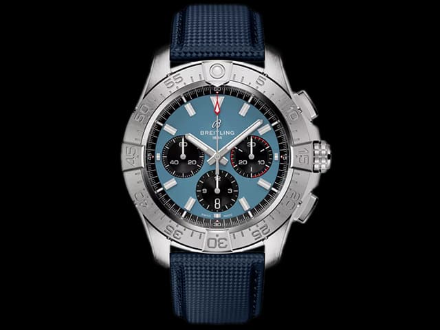 44mm Nylon Strap Avenger B01 7750 Automatic Chronograph Blue Dial BL-24035