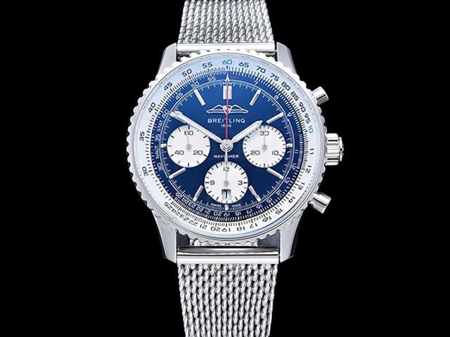 43mm Navitimer B01 7750 Chronograph Blue Dial Steel BL-24042