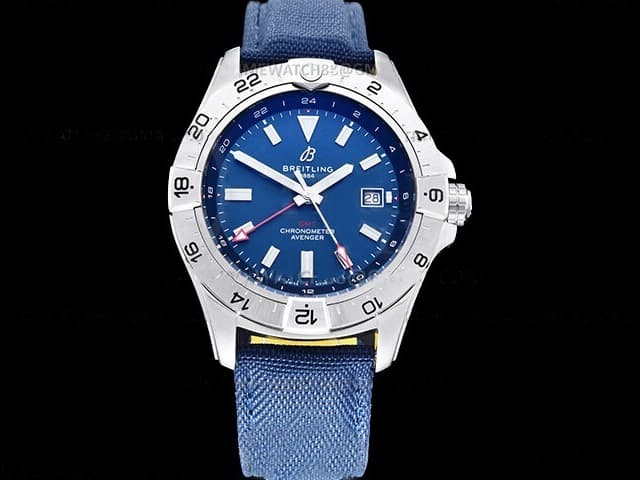 44mm Nylon Strap Avenger GMT 2836 Automatic Blue Dial BL-25042