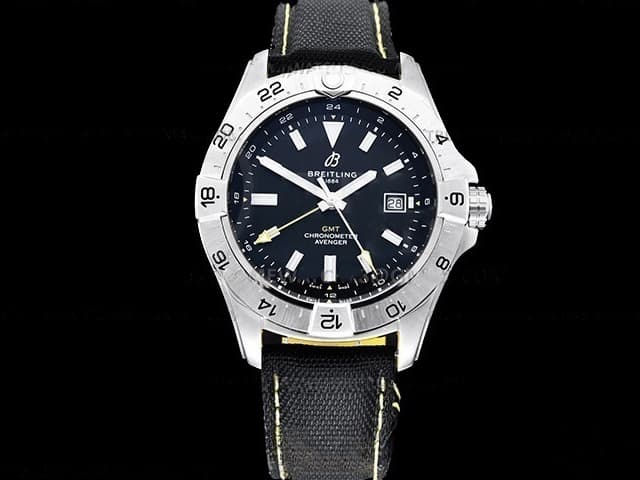 44mm Nylon Strap Avenger GMT 2836 Automatic Black Dial BL-25043
