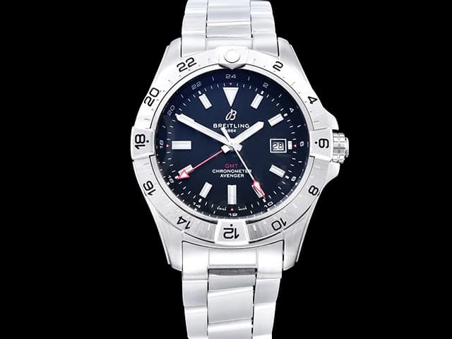 44mm Avenger GMT 2836 Automatic Black Dial Steel BL-25051