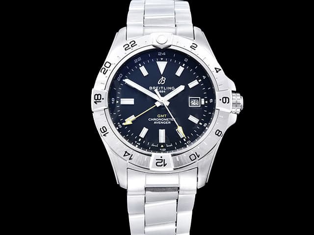 44mm Avenger GMT 2836 Automatic Black Dial Steel BL-25052